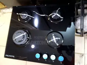 Polystar Premium Black Glass Gas Cooker 4 Burner