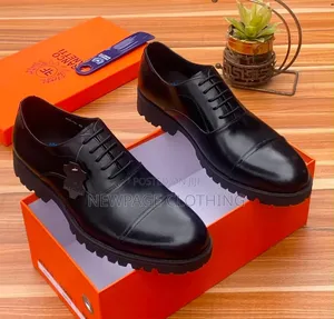 Men’s Turkish Italian Leather Derby Shoes – Bold Chunky Sole