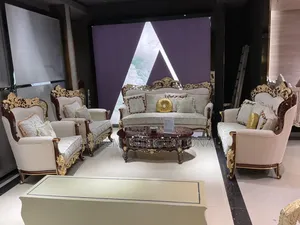 Luxury Carved-Frame Sofa Set for Luxury Homes, Hotels and Offices