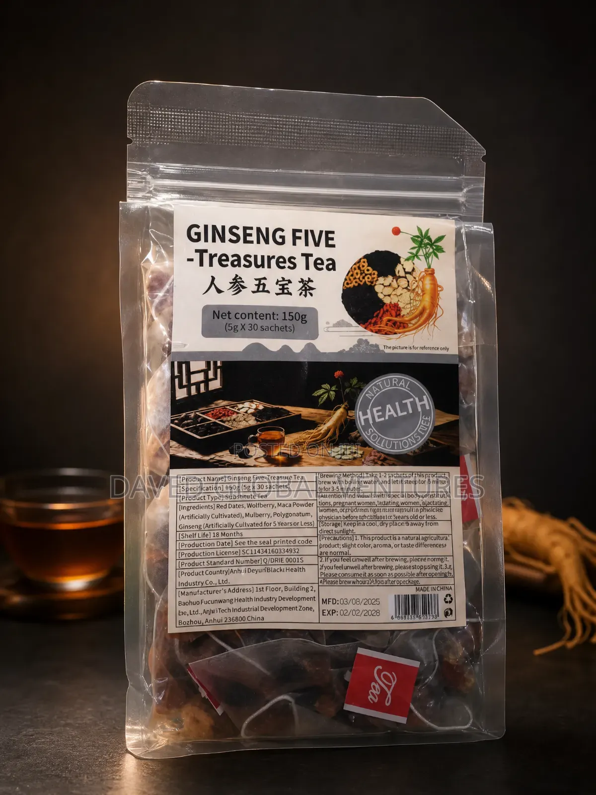 Ginseng Five Treasure Tea ( Boost Immune Health)