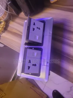 Original Metal Pop Up Floor Box With 2 Multi Socket and 2 Data