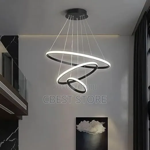 3 Step Chandelier Black