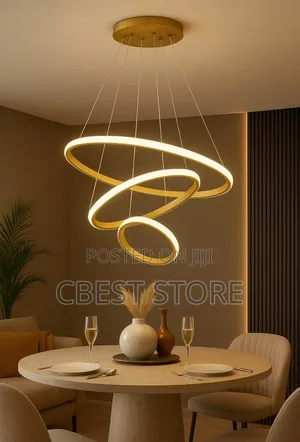 3 Step Chandelier Gold