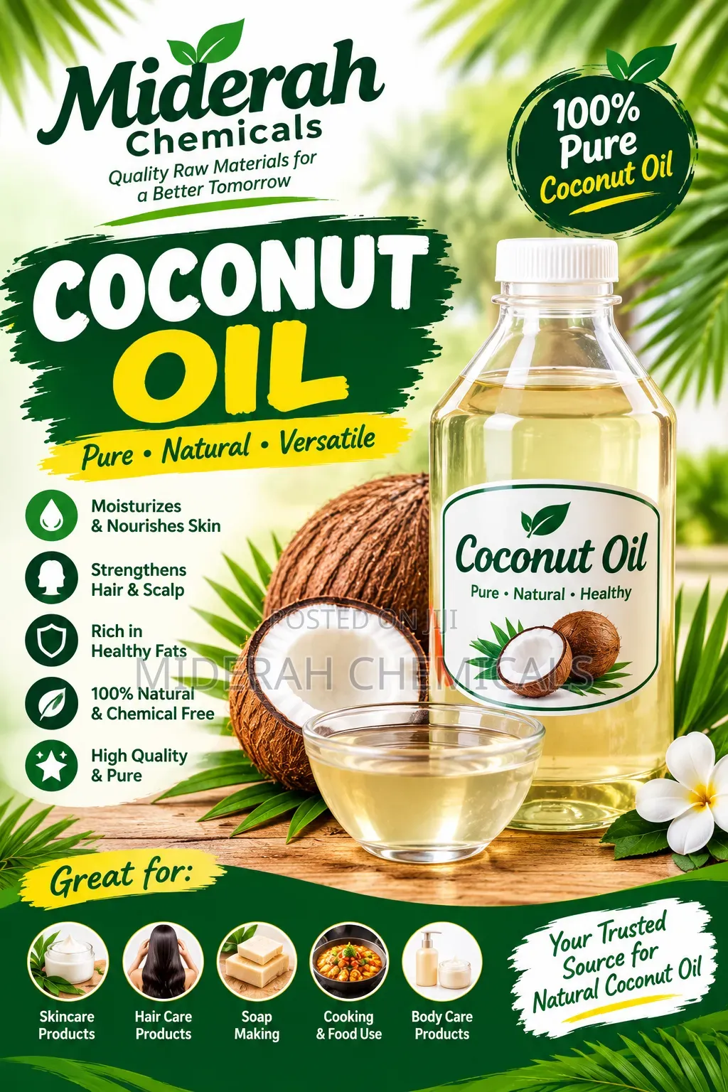 Pure Coconut Oil 1liter