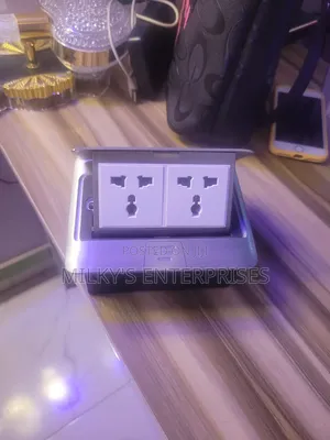 Original Metal Pop Up Floor Box With 2 Multi Socket