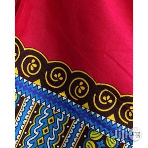 African Print Traditional Danshiki for Her - Wine Yellow
