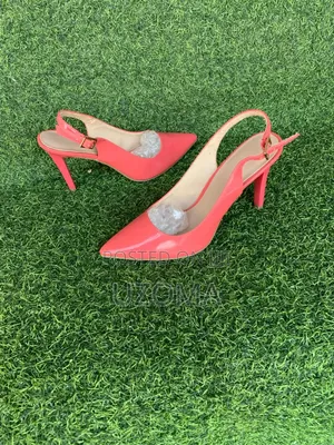 Women's Corel Red Pointed-Toe Slingback High Heels .