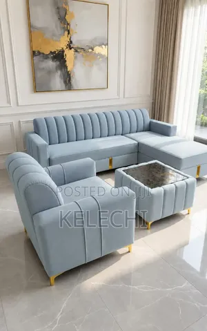 L Shaped With Single Seater and Centre Table