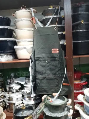 Navy Green Apron With Adjustable Straps
