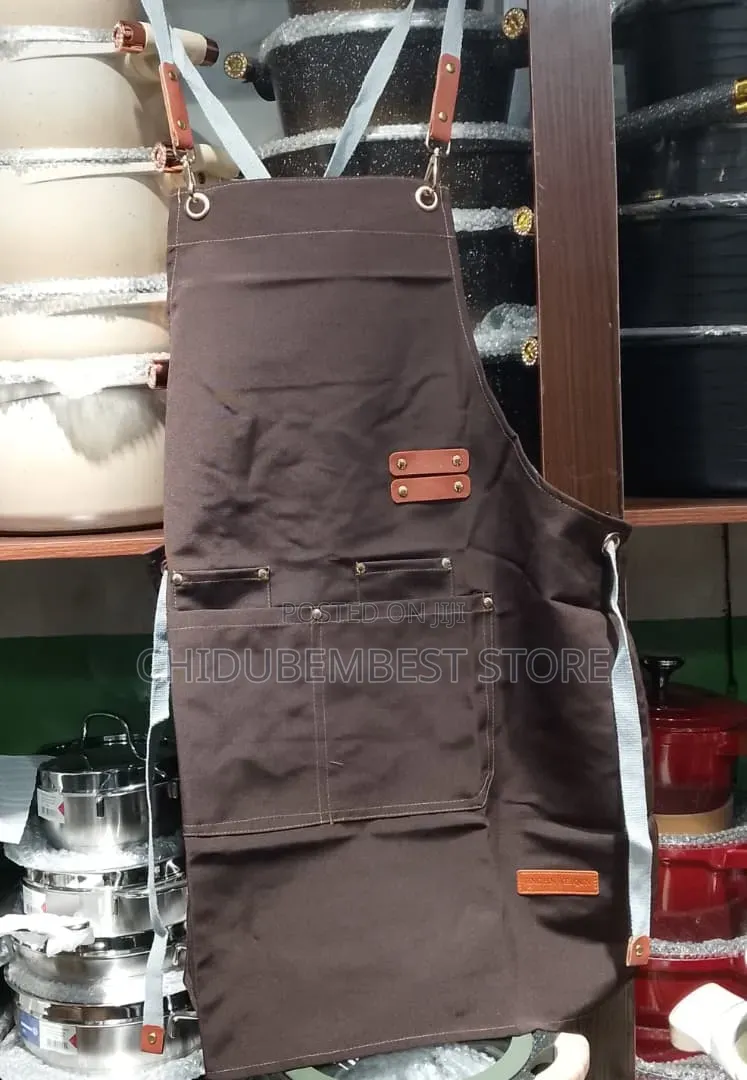 Brown Apron With Adjustable Straps