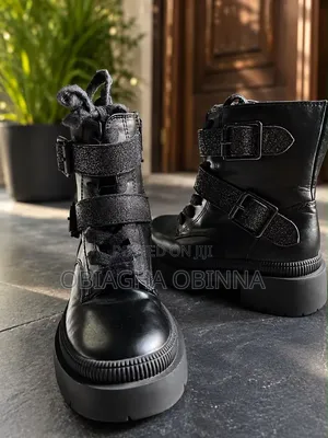 Art Class Girls' Black Combat Ankle Boots,