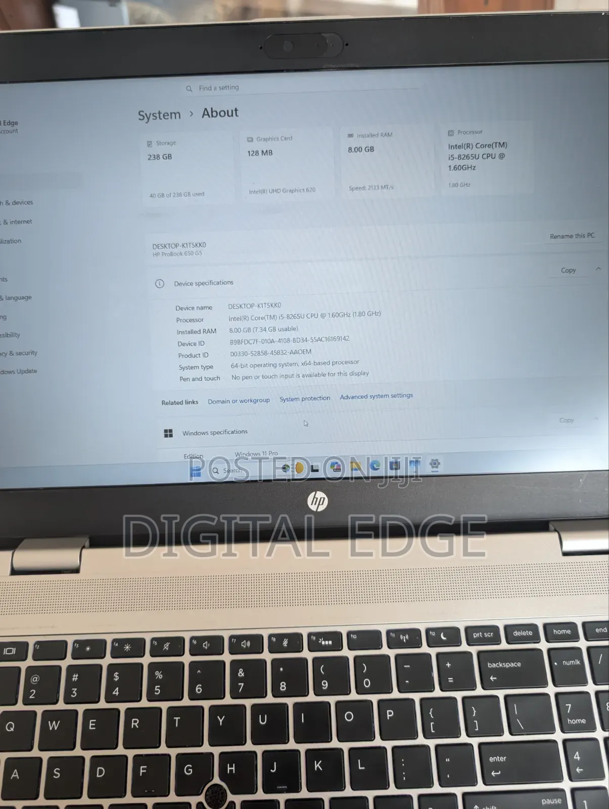 Laptop HP ProBook 650 G5 8GB Intel Core i5 SSD 256GB