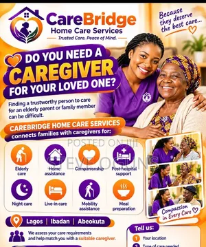 Caregiver Available in Lagos, Ibadan and Abeokuta