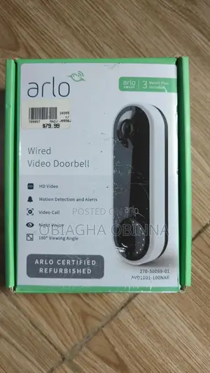 Arlo Essential Wired Video Doorbell, Switchbox Lock Ect