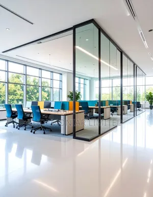 Aluminium-Framed Glass Partition Installation