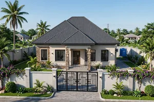 3 Bedroom Bungalow House Plans With 3D Design - Port Harcourt