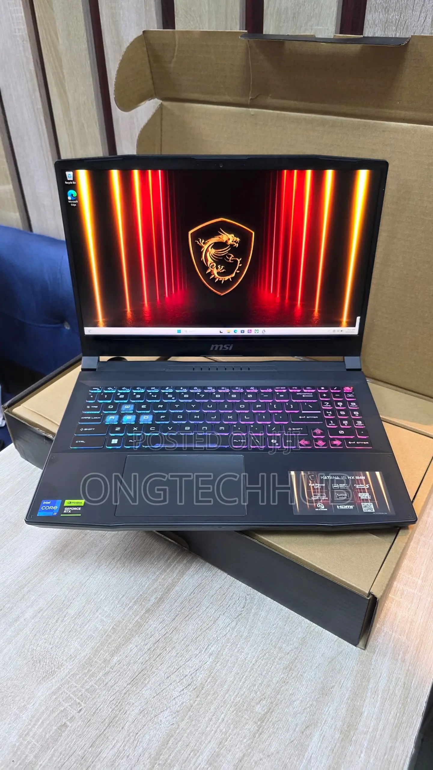 New Laptop MSI Katana 15 32GB Intel Core i7 SSD 1T