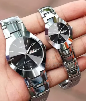 Couple Watch Silver Chain