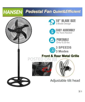 HANSEN 18 Inches Industrial Level Standing Fan