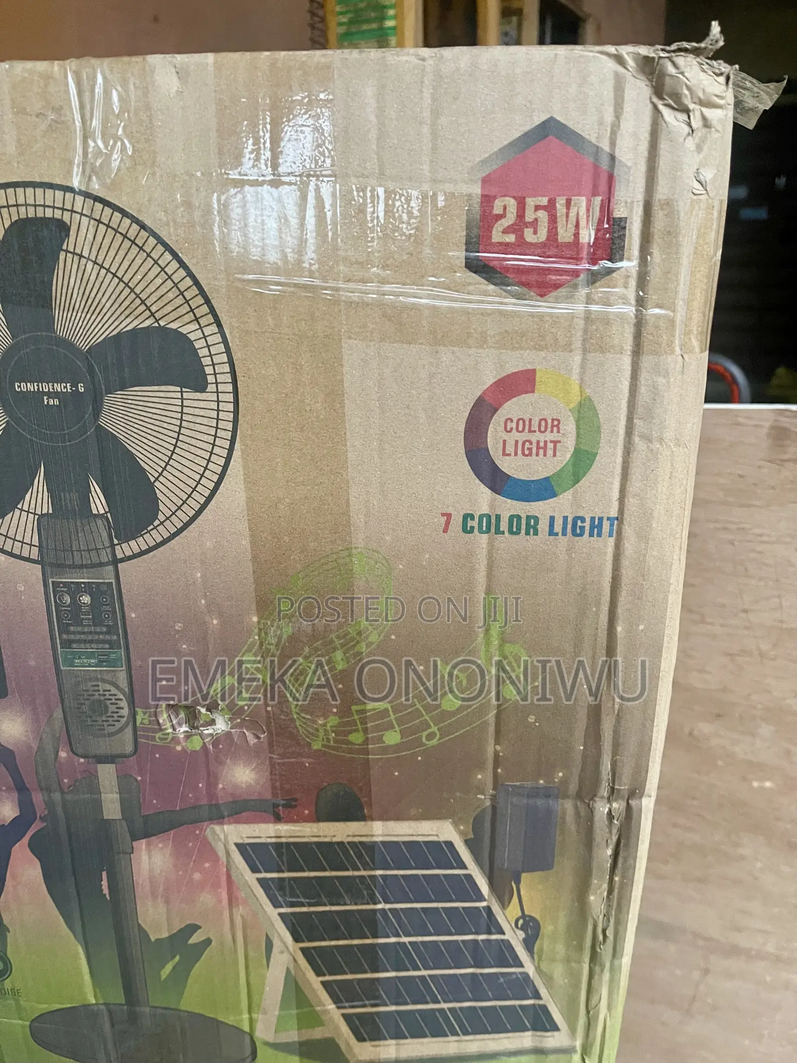 Rechargeable AC/Dc Solar Standing Fan