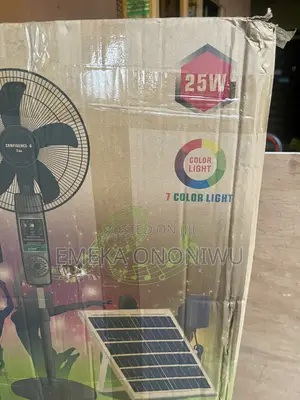 Rechargeable AC/Dc Solar Standing Fan