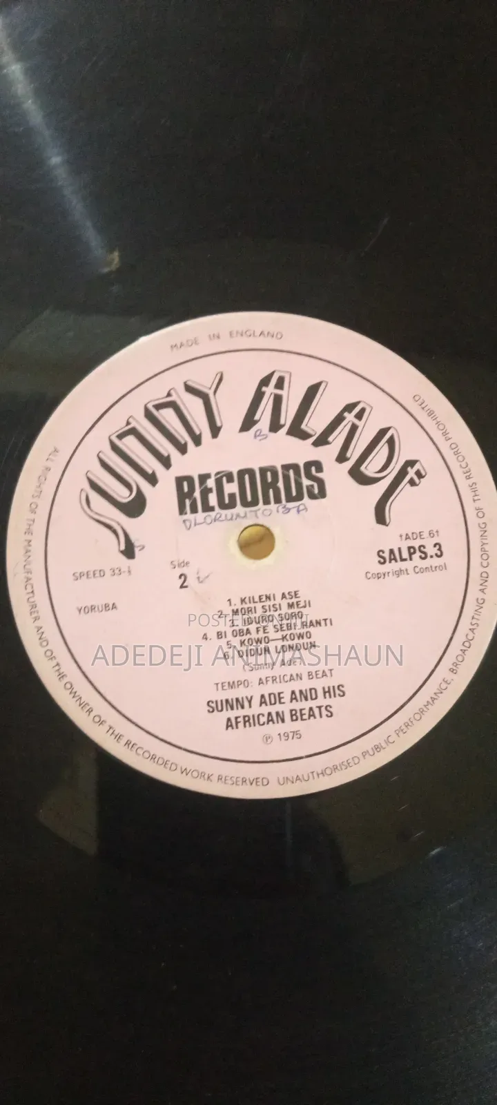 King Sunny Ade 2 Vinyl Records 1981