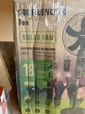 Rechargeable AC/Dc Solar Standing Fan