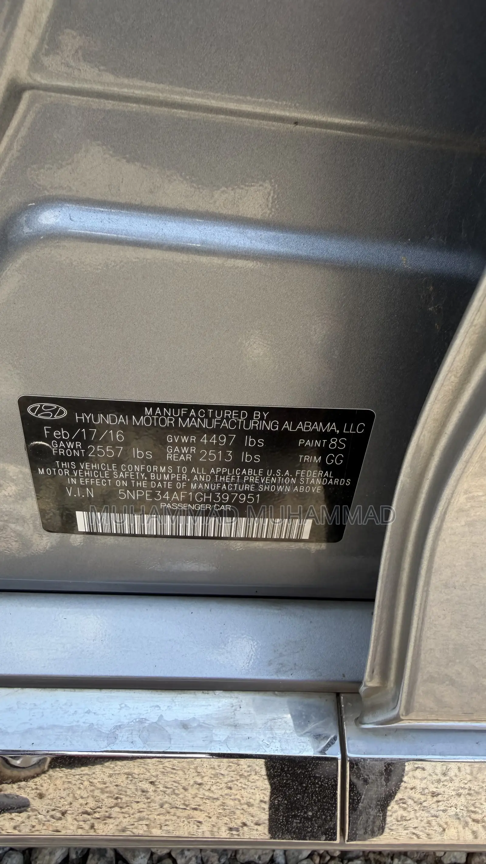 Hyundai Sonata 2016 Gray