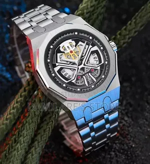 Unique Silver Chain Watch for Men