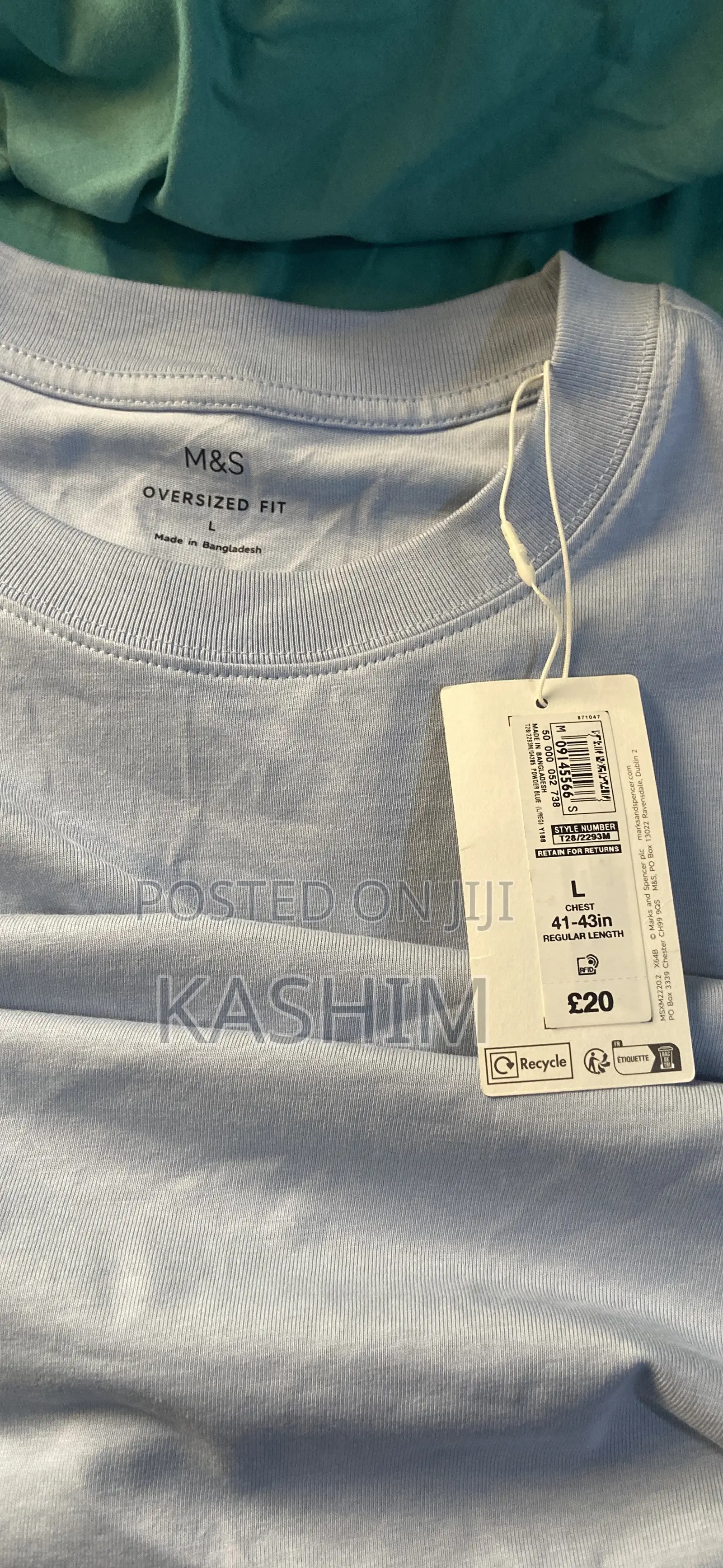 M S Plain Oversized Fit T-Shirt