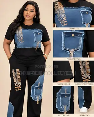 Women’s 2-Piece Black Denim Set
