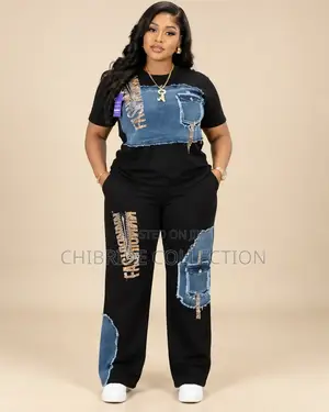 Women’s 2-Piece Black Denim Set