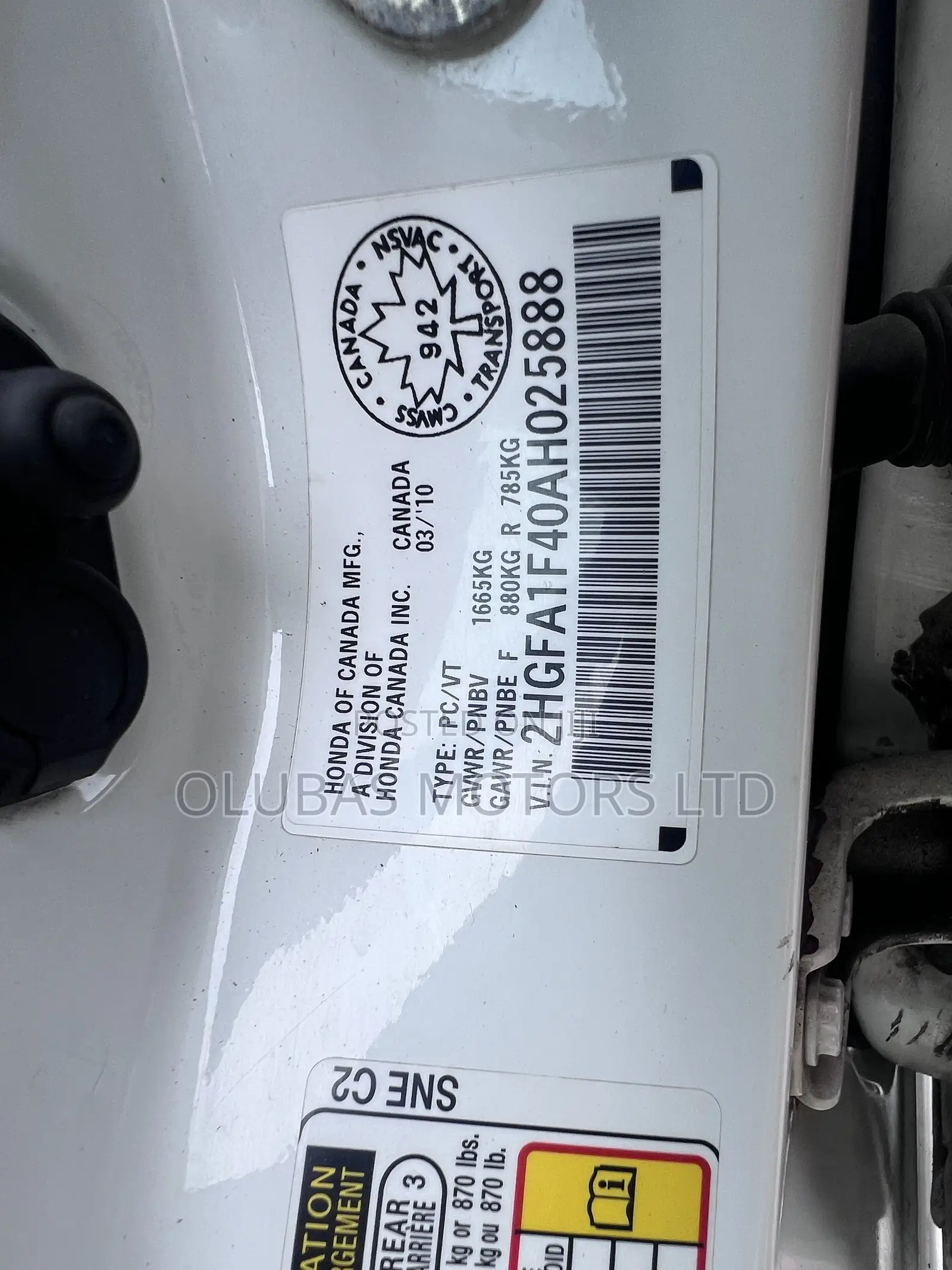 Honda Civic 2010 White