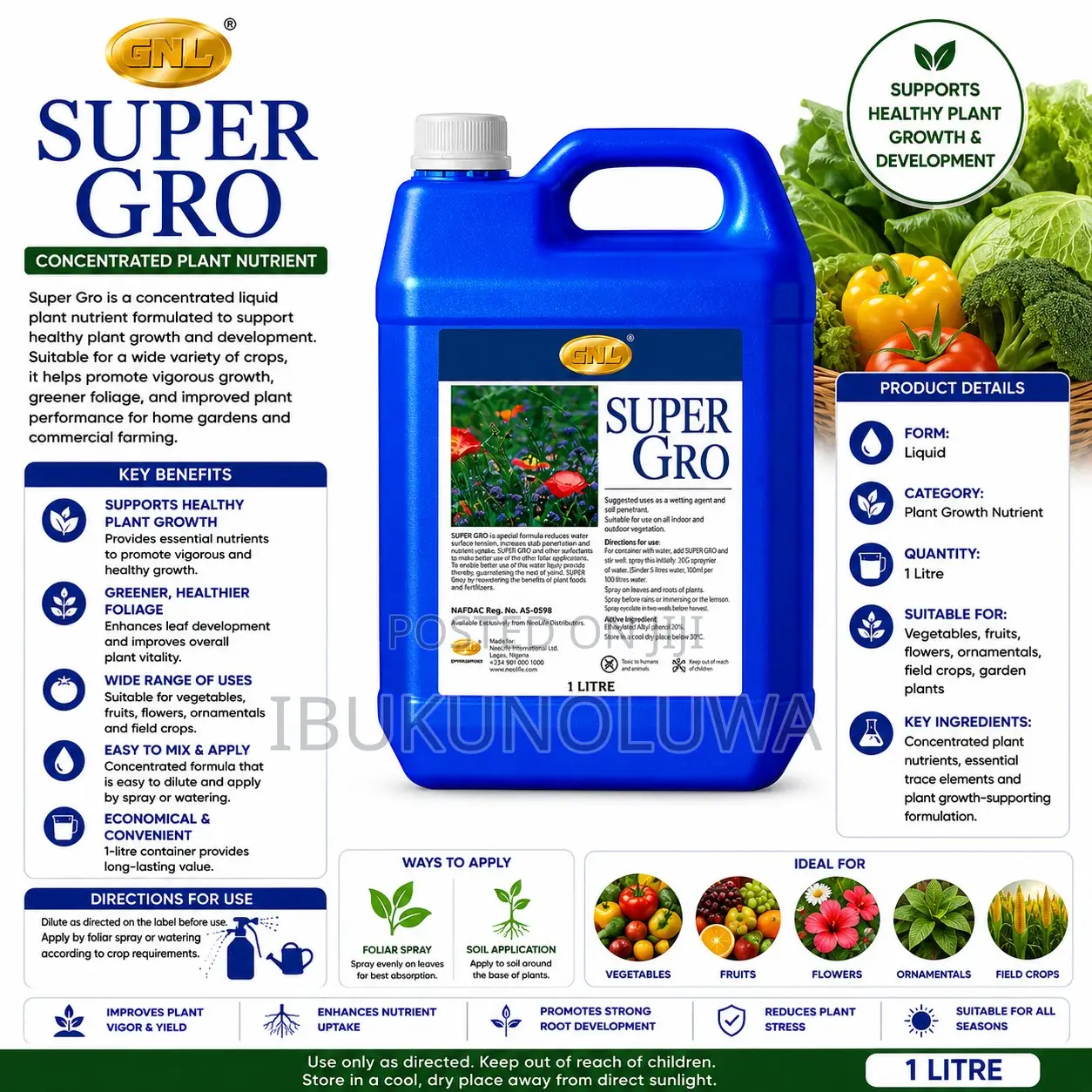 Super Gro Concentrated Plant Nutrient - 1 Litre