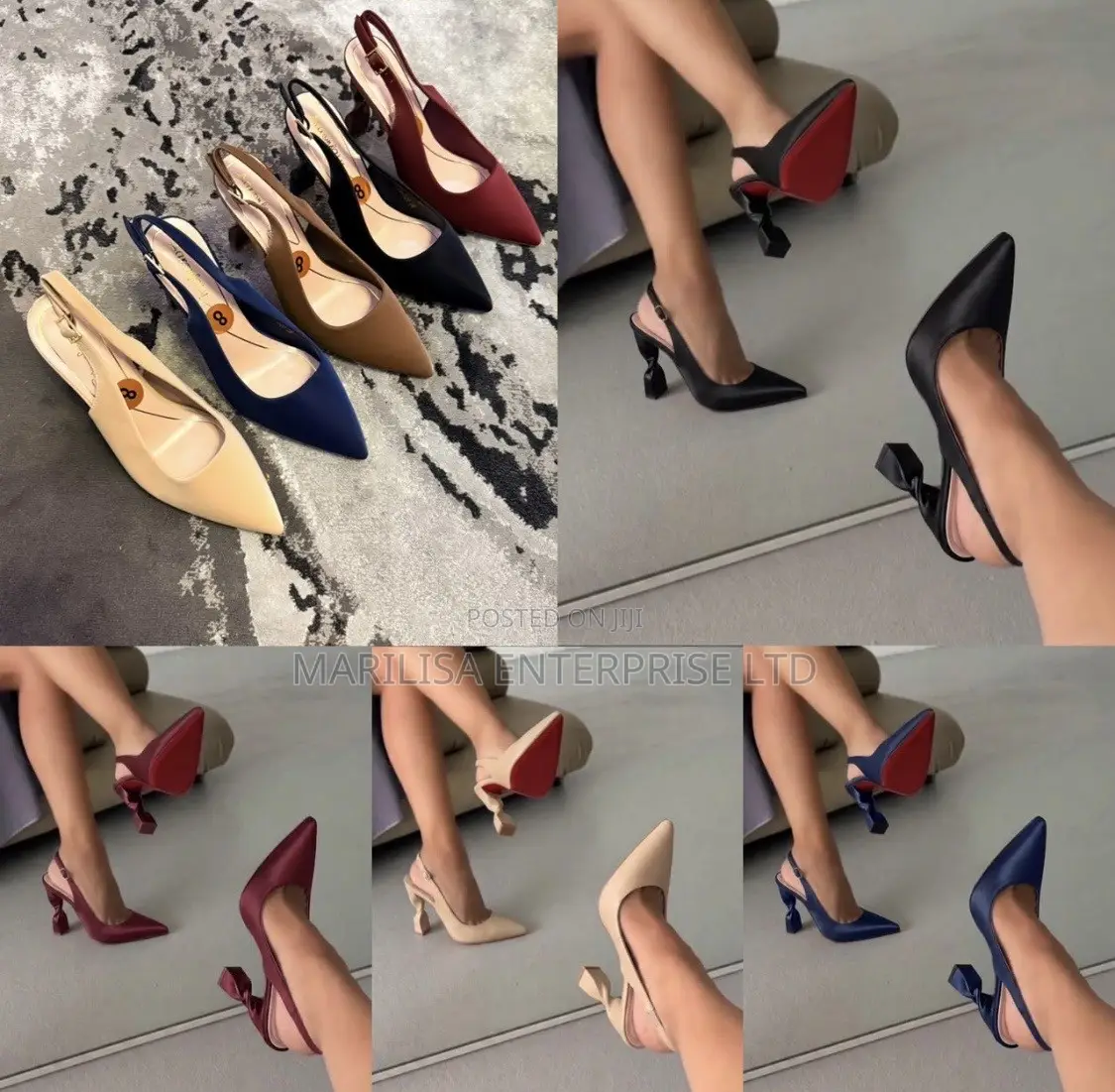 Elegant Pointed-Toe Slingback Heels