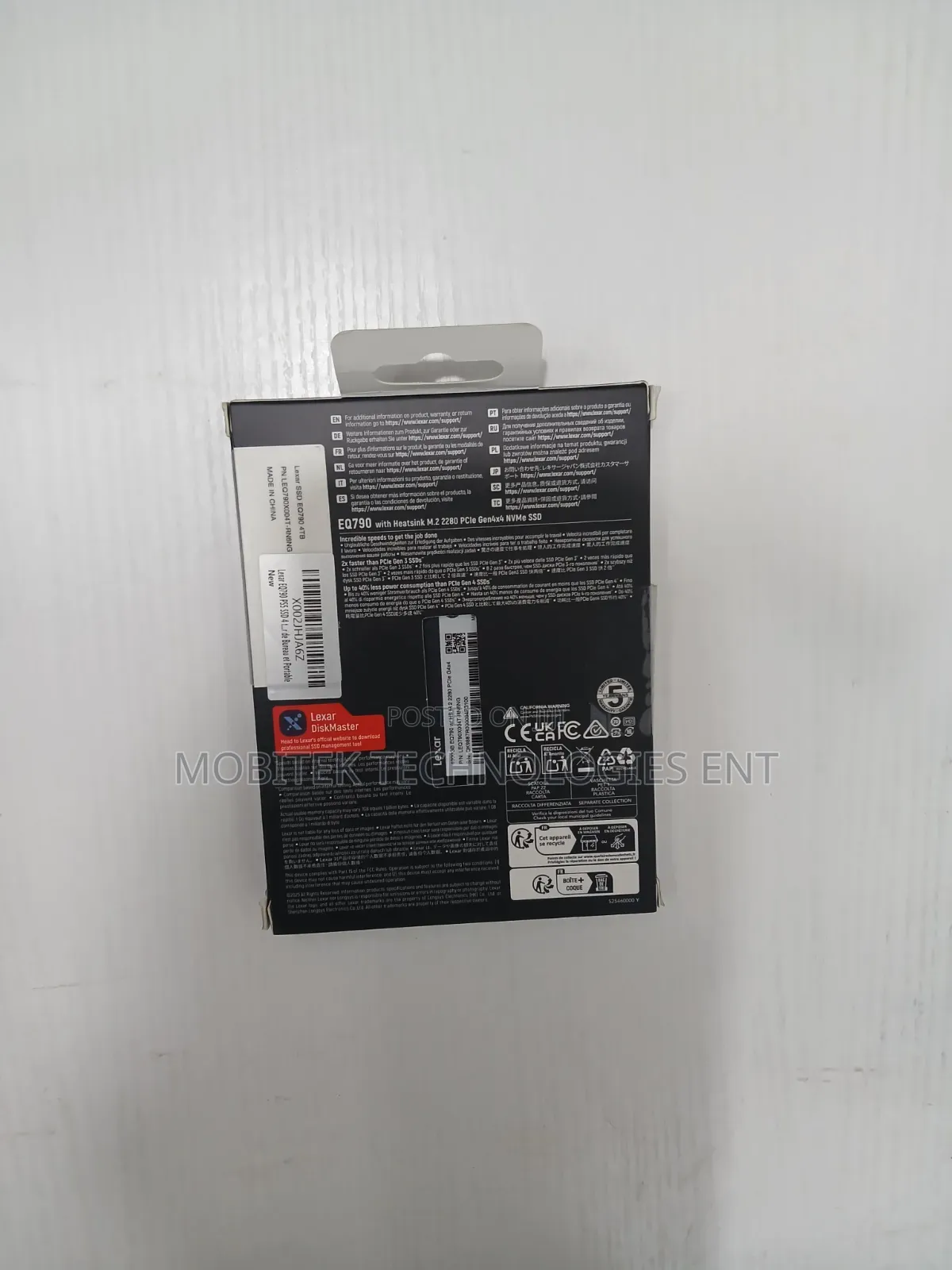 4TB Lexar EQ790 With Heatsink M.2 PCIe Gen4 X4 NVMe SSD Solid Drive