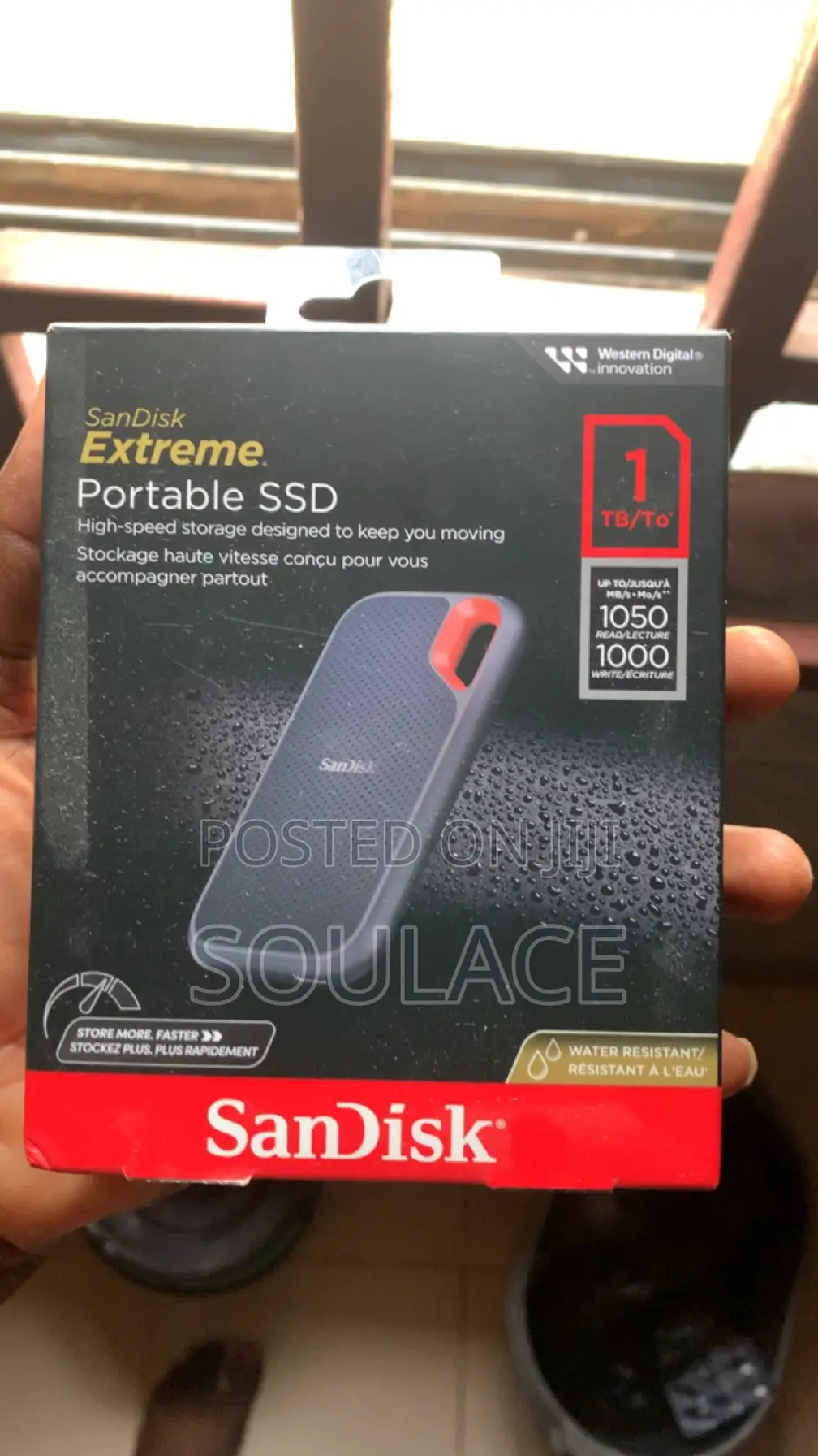 SanDisk Extreme Portable SSD, 1TB.
