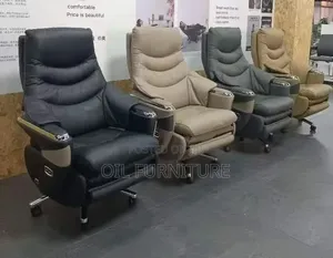 ​Executive Luxury Reclining Office Chair With Footrest Swivel Wheels