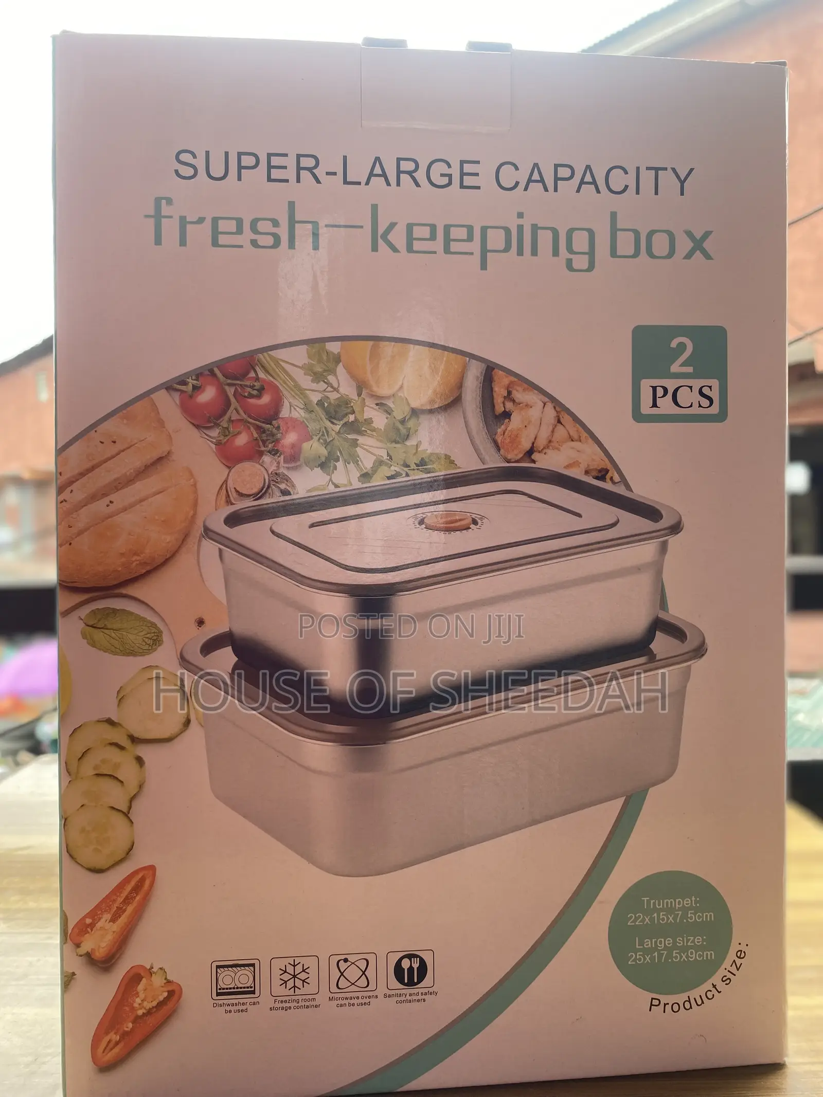 3 PCS Stackable Stainless Steel Food Storage Containers