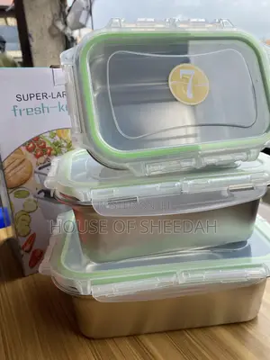 3 PCS Stackable Stainless Steel Food Storage Containers