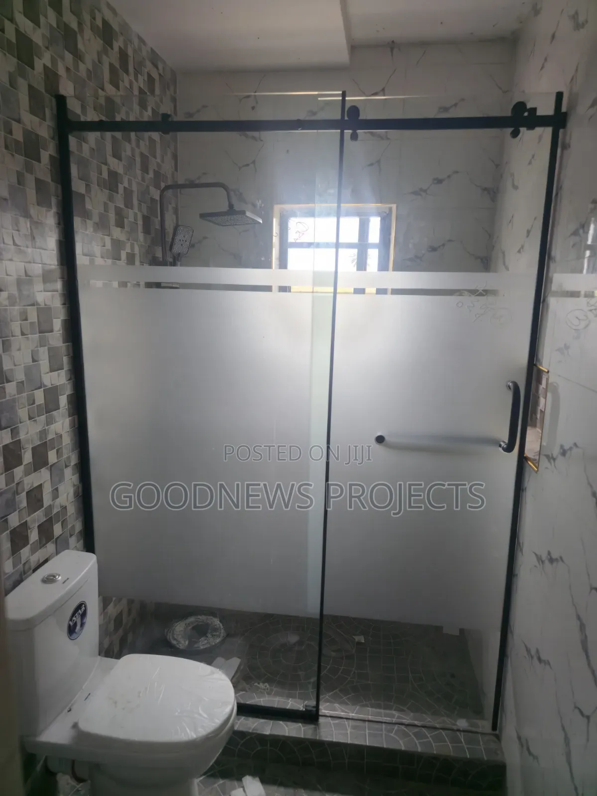 Frosted Sliding Shower