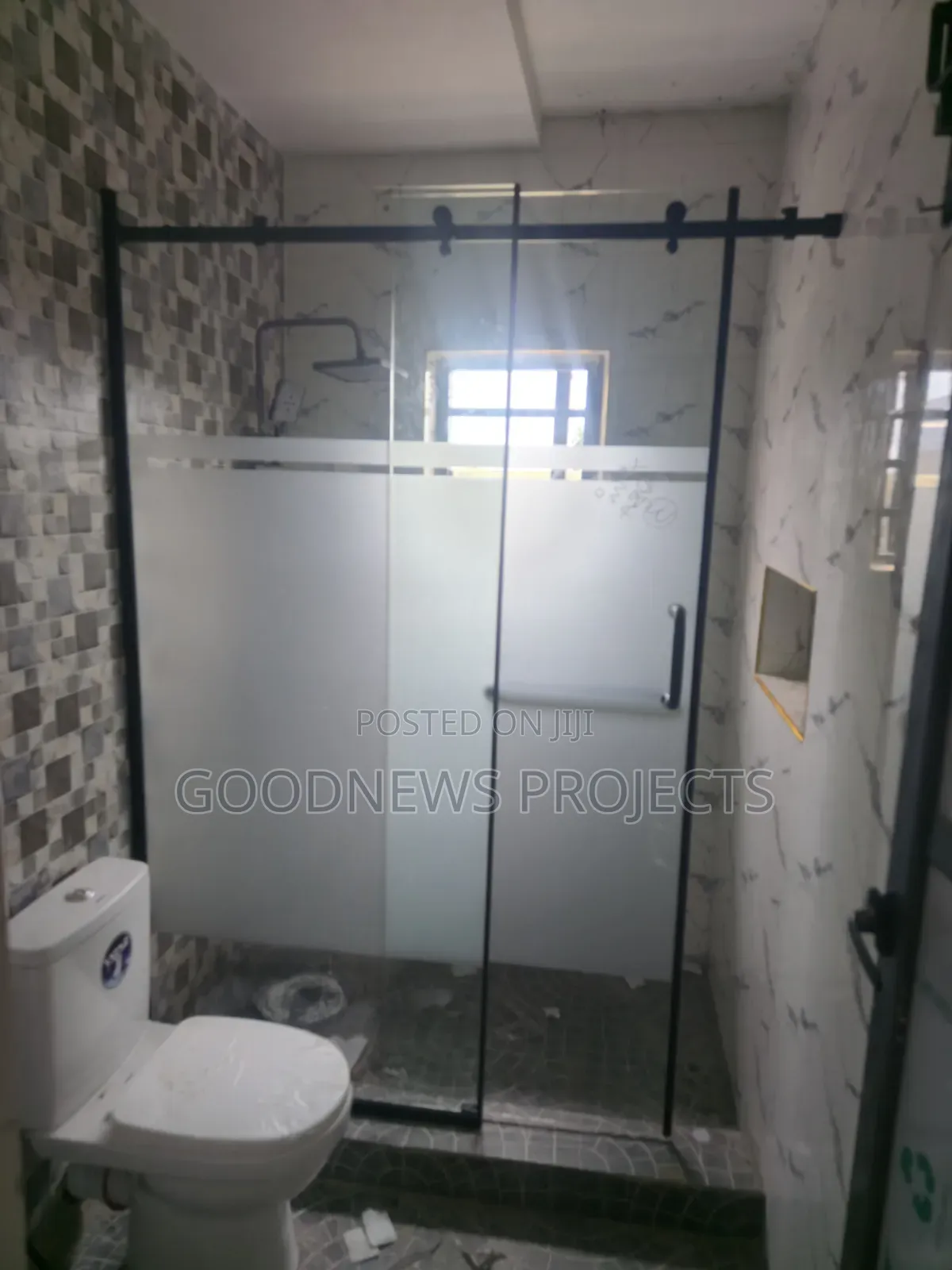 Frosted Sliding Shower