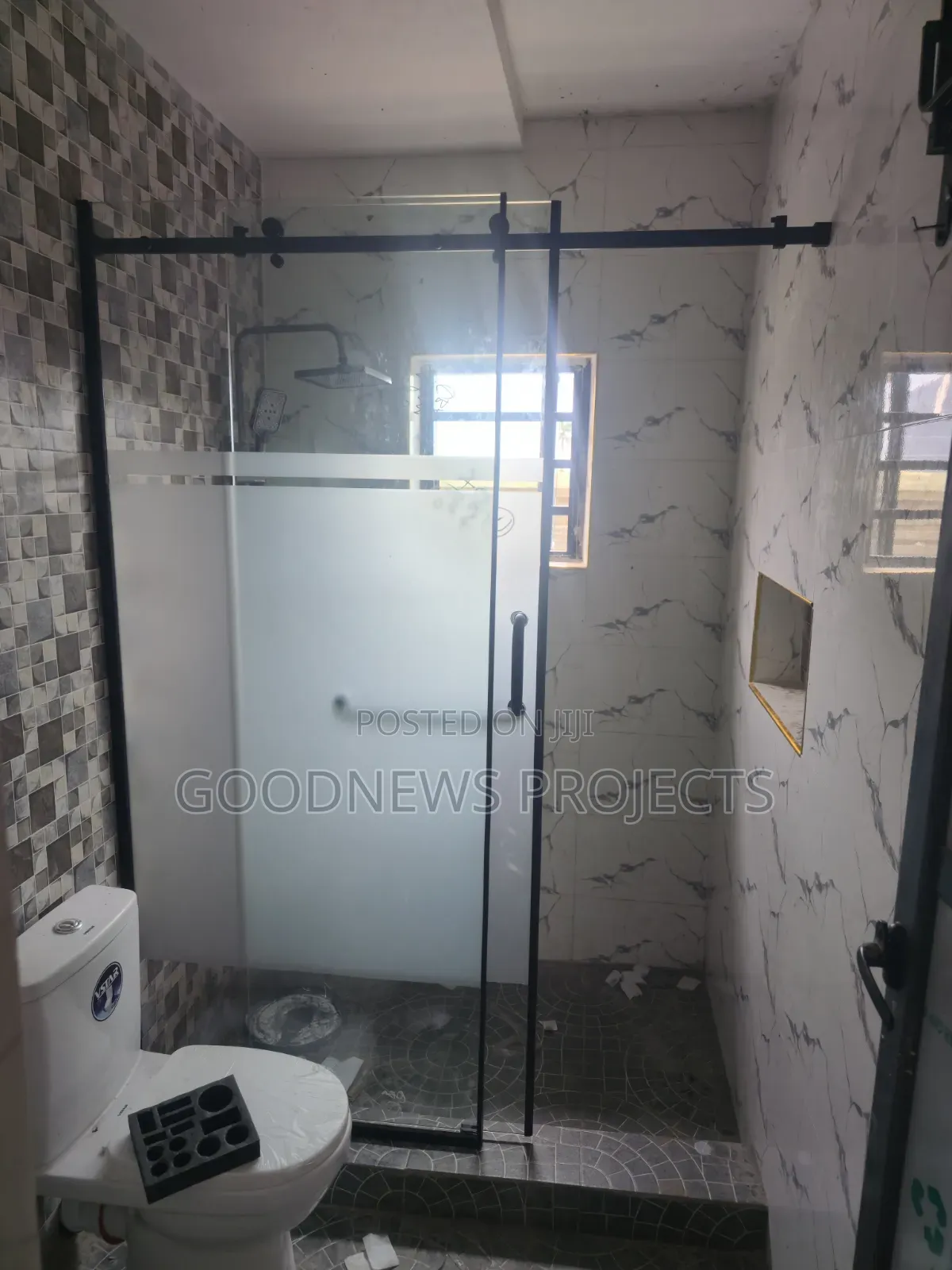 Frosted Sliding Shower