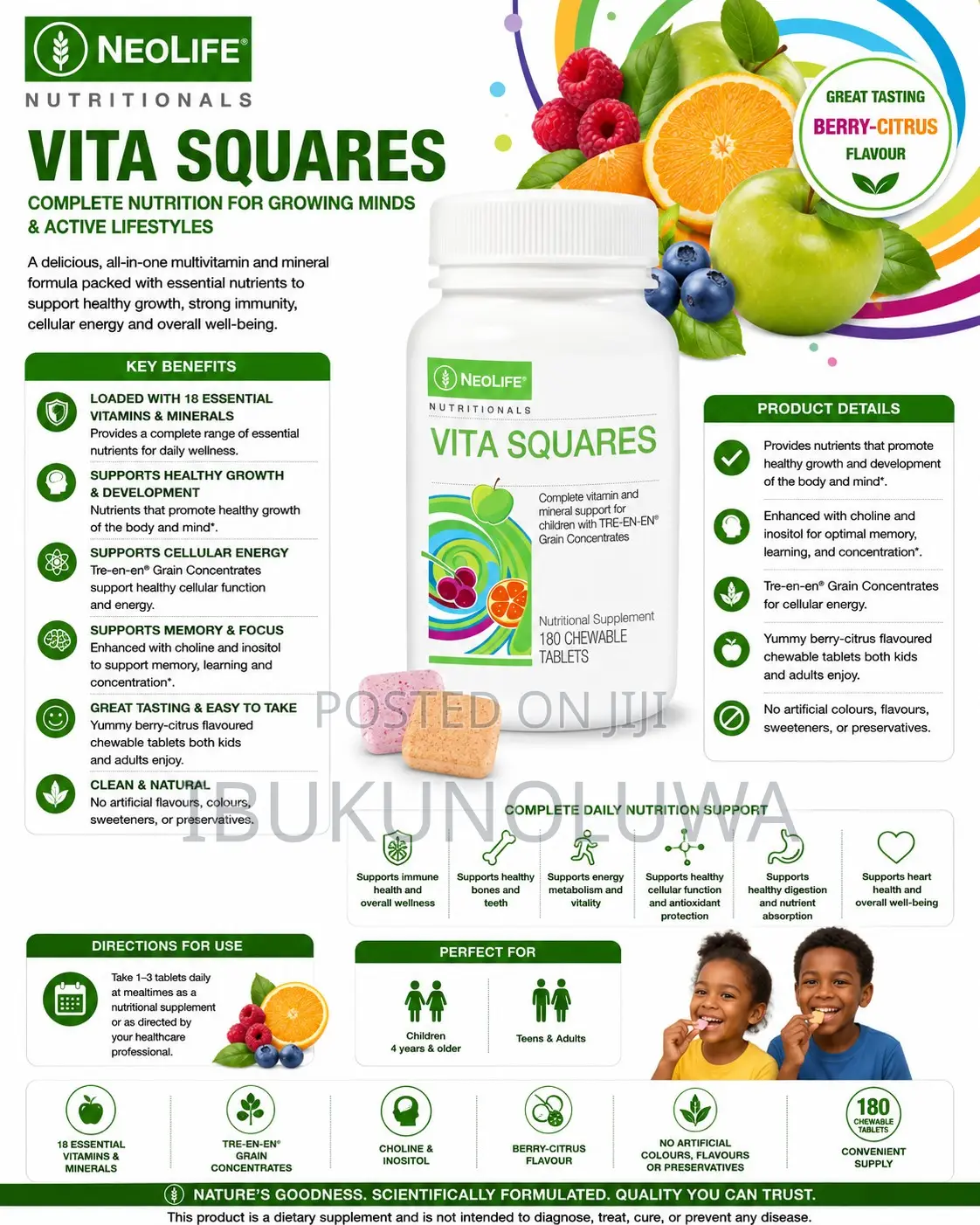 Vita Squares - 180 Chewable Tablets