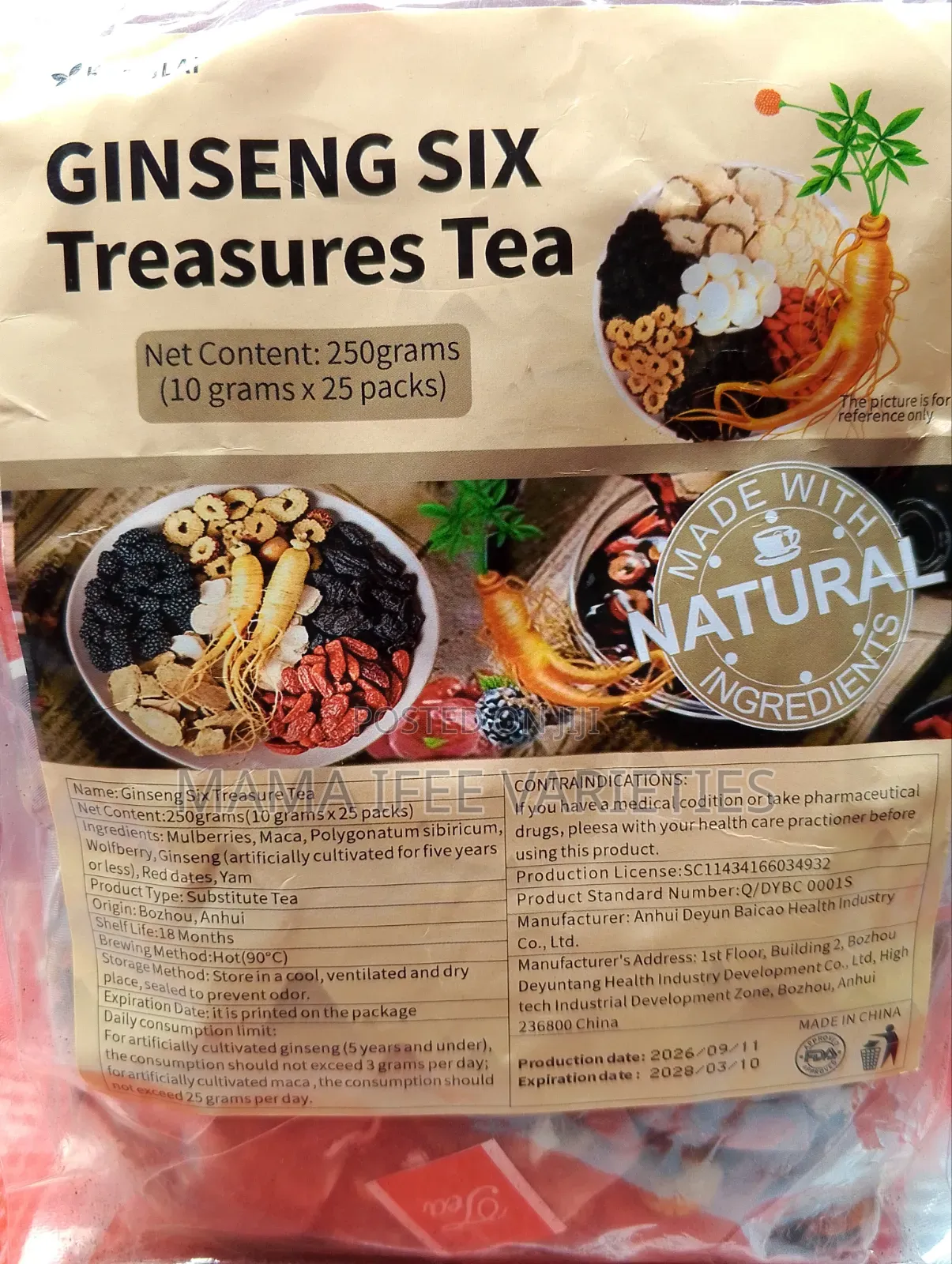 Ginseng Six Treasures Tea