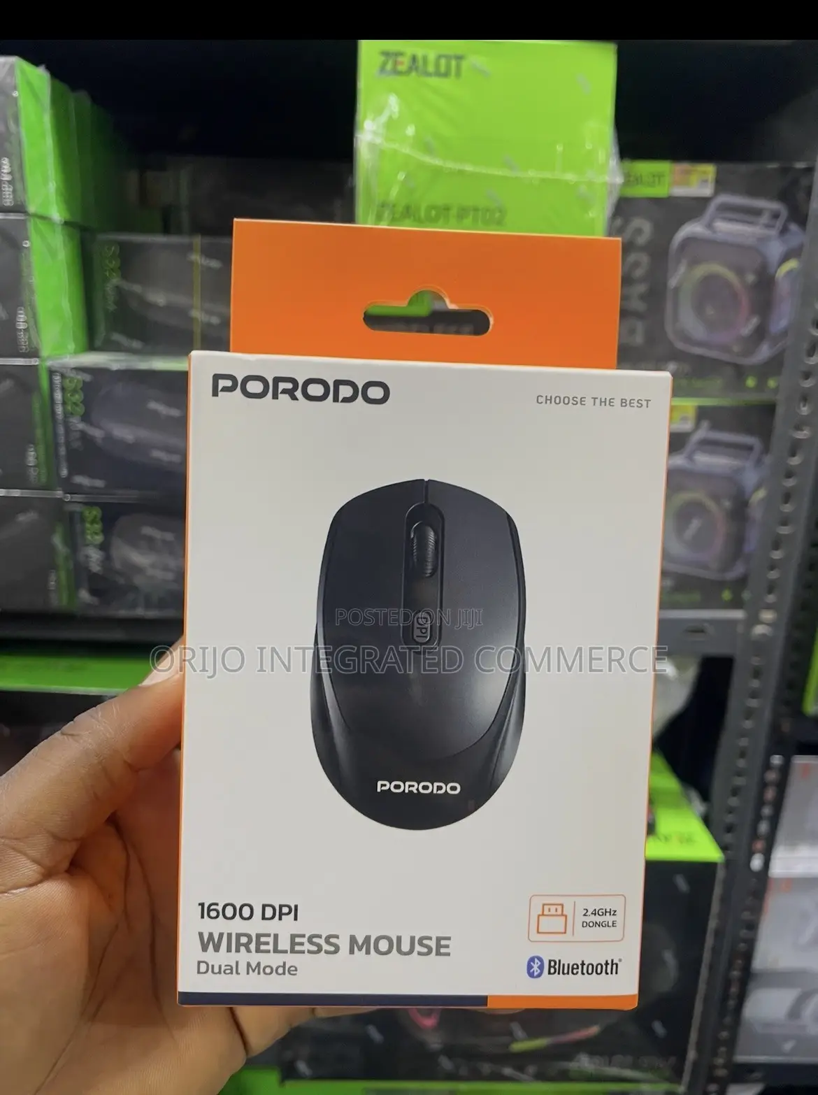 Porodo 1600 Dpi Wireless Mouse Dual Mode