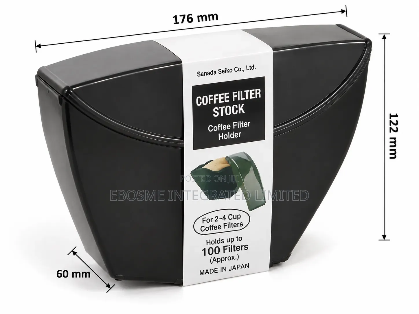Japanese Coffee Filter Paper Storage Holder – Black