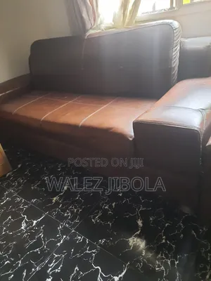 Modern Brown Leather Set of Sofas for a Giveaway Price