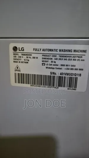 LG 9kg Top Loader Automatic Washing Machine