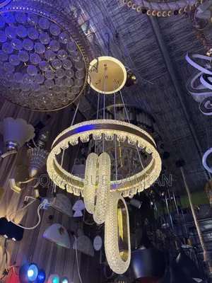 Luxury Gold Loop LED Chandelier